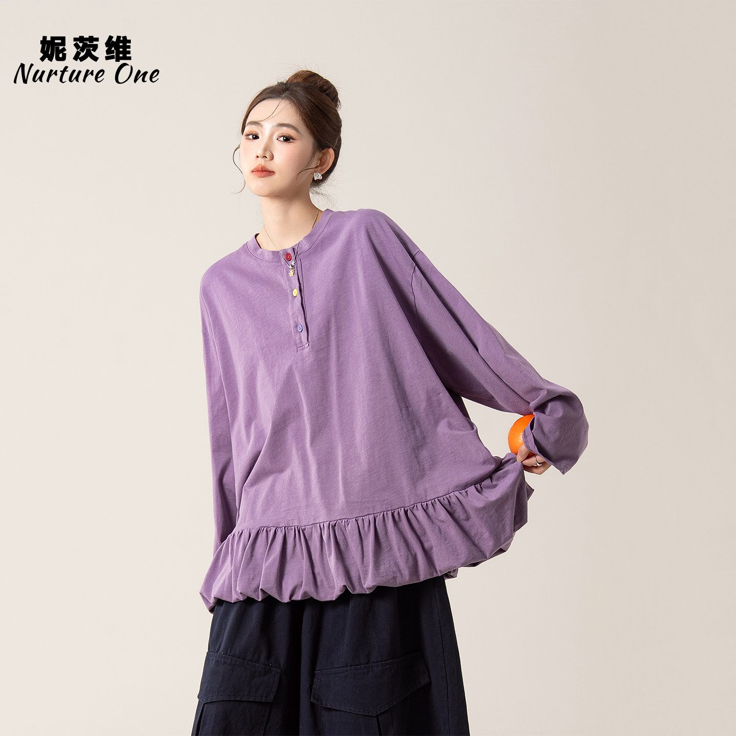 妮茨维【2.1 20:00春季新品】前4小时6折 限50件！紫调松弛,女装/女士精品,T恤,淘宝优惠券,粉丝福利购,淘宝优惠卷