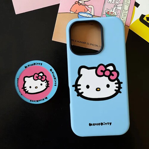 夏日撞色kitty磁吸磨砂适用iPhone17ProMax手机壳16苹果华为mate70pura80+保护套红米oppofindx9荣耀小米vivo