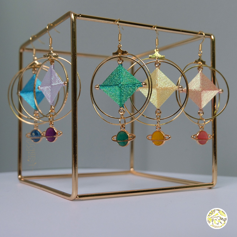 星轨丨绕线曼达拉耳环上帝之眼