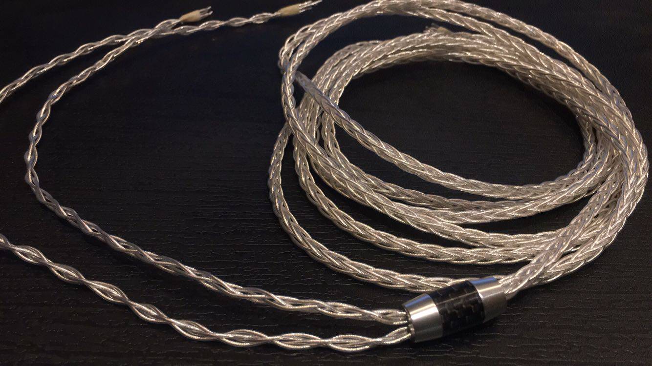 美国特氟龙混编8股发烧高纯度单晶镀银一分二音频线(可订制)
