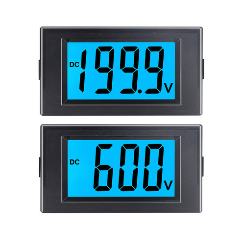 0-12v24v200v600v直流数显电压表液晶数字显示表头D69-30隔离电源