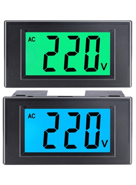 交流数显数字电压表110v220v380v测量仪表绿光蓝光显示D69-20 120