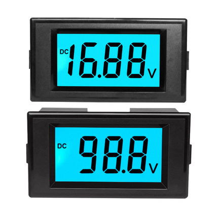 直流电压表dc12v24v72v100v电压显示模块液晶数显数字表头D69-30