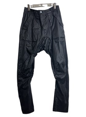 暗黑机能多口袋吊裆工装裤解构坠感哈伦垮裤潮牌街头束胯长裤0850