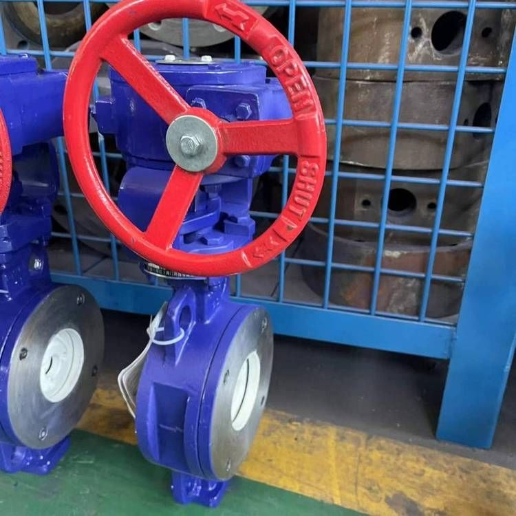 D373TC-16C铸钢对夹陶瓷蝶阀耐磨全衬陶瓷蝶阀 法兰化工专用阀50