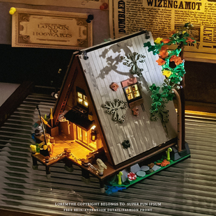 三角A型森林木屋树林别墅拼装积木成人高难度拼图玩具生日礼物