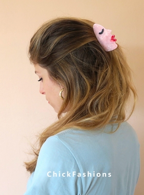 进口现货 COUCOU SUZETTE法国醋酸发夹明星同款泰妍人脸抓夹刘海