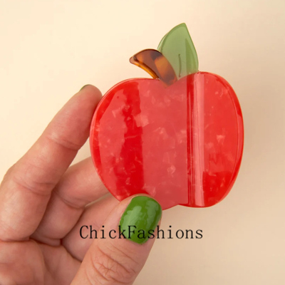 进口法国coucou suzette花朵抓夹边夹苹果丸子头刘海碎发