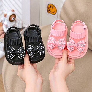 蝴蝶结儿童凉鞋女可爱甜美EVA公主鞋2024新款夏季女童凉鞋外穿