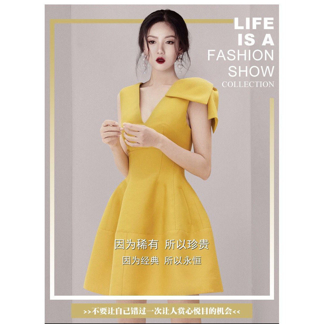 性感礼服女轻奢小众高端级气质晚宴年会装平时可穿生日法式连衣裙