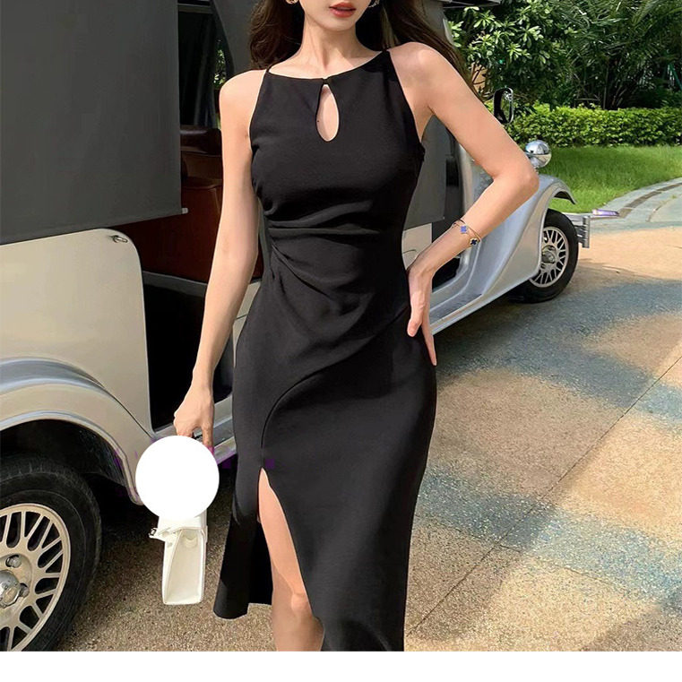 欧美性感吊带礼服轻奢小众高端级气质名媛晚宴年会显瘦包臀连衣裙