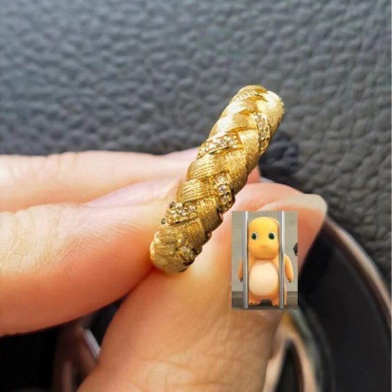 欧美中复古金属银色镶钻麦穗轻奢小众高端级设计感气质拉丝戒指女