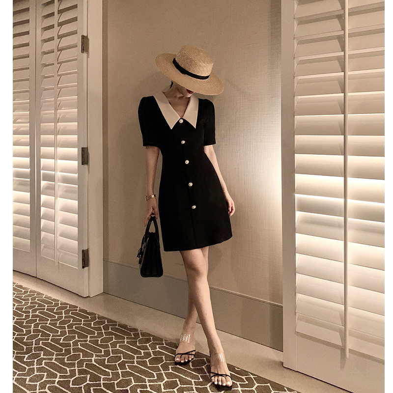 法式小香风礼服轻奢小众高端级感气质名媛晚宴年会收腰生日连衣裙