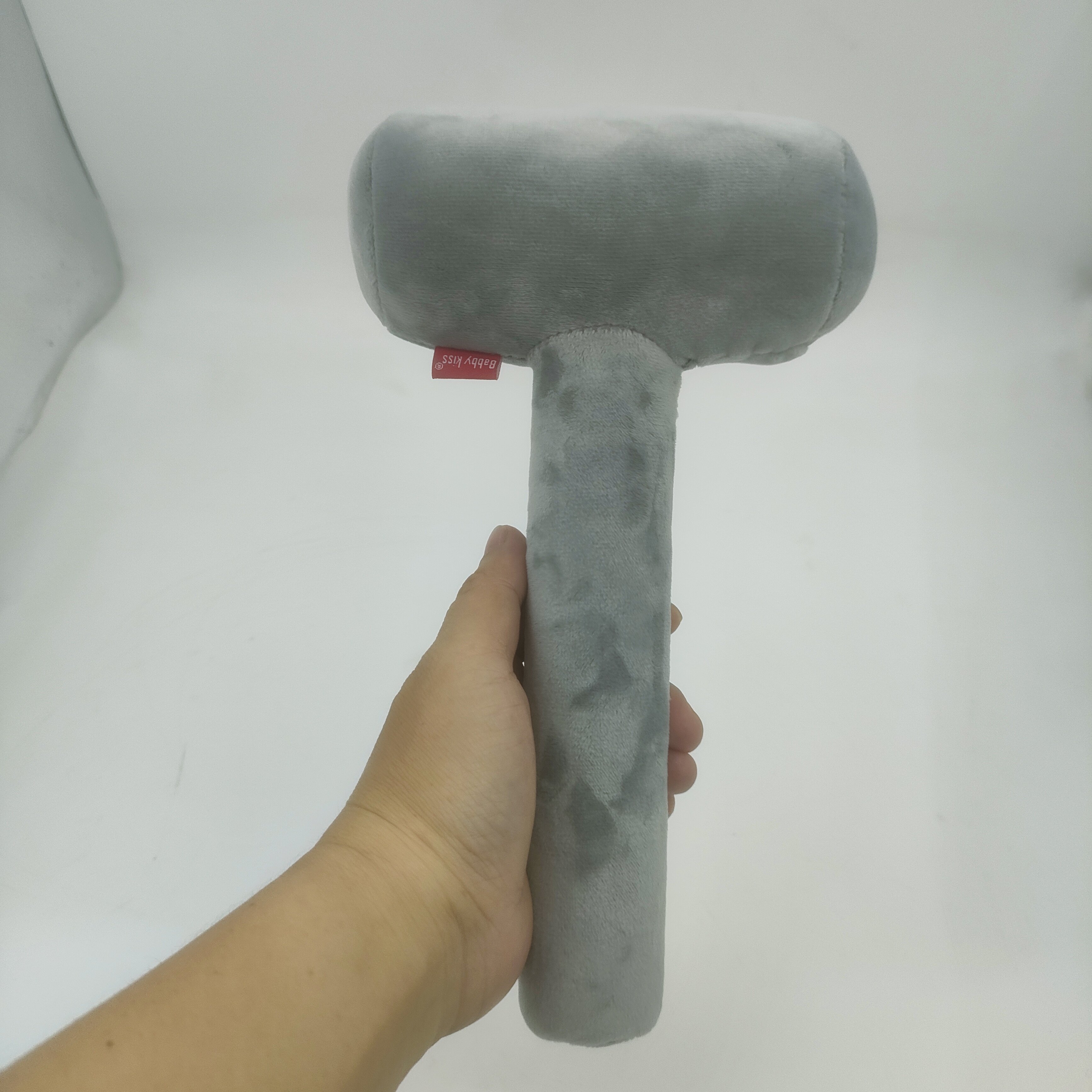 灰色中号毛绒锤子英语教具老师上课用品粉色湖水绿蓝色桔色打不疼