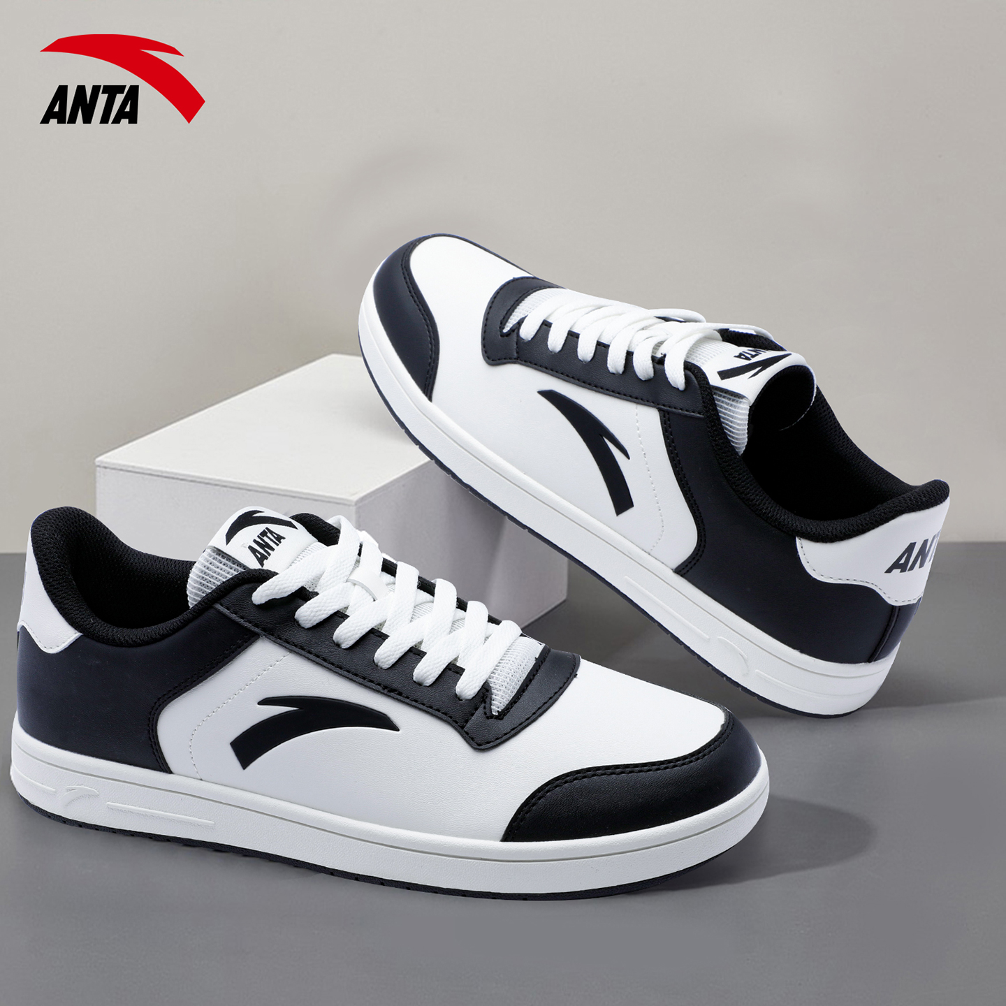 安踏男鞋板鞋潮流小白鞋