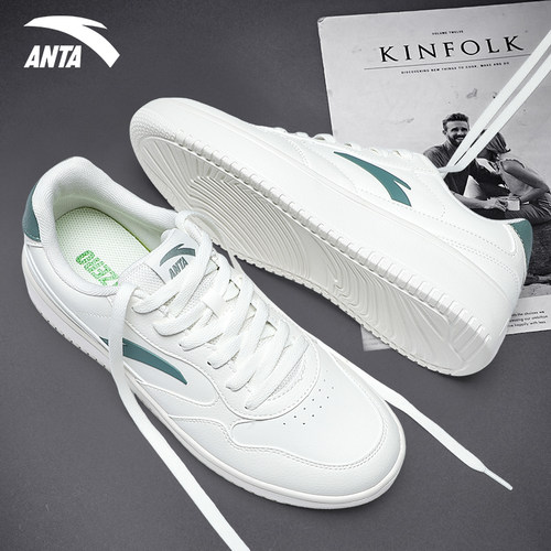 安踏轻程板鞋男鞋小白鞋