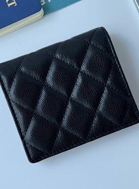 皮先生专属 菱形鱼子酱牛皮羊皮女士cf两折钱包卡包皮夹可可小姐