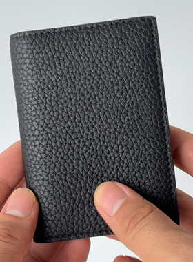 【皮先生专属】男士荔枝纹牛皮名片夹卡包 班系列同款进口皮