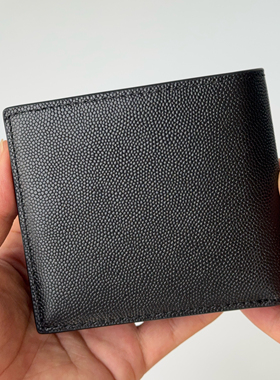 皮先生专属 经典鱼子酱牛皮短款钱包钱夹 非小香风的极简风格