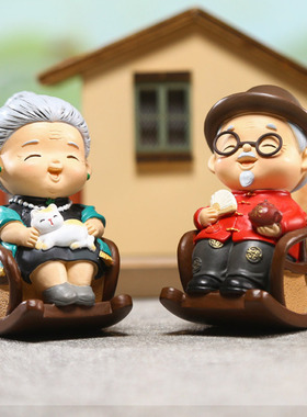 创意蛋糕摆件装饰可爱情侣