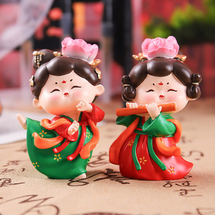 国潮古风大唐仕女唐小环桌面装饰摆件西安文创纪念品创意女生礼物