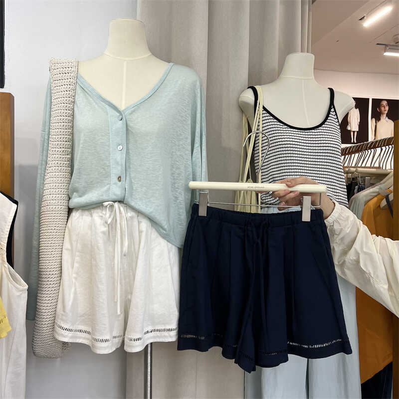 ACME休闲裤百搭苎麻短裤短裤女