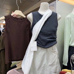 WEARELAB2026春夏新款 背心上衣女11577 简约百搭纯色质感显瘦无袖