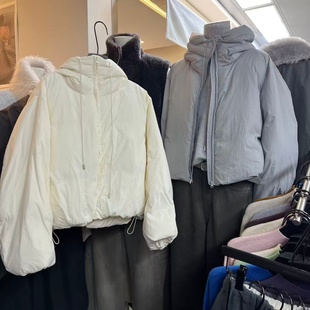 WEARELAB2399保暖抽绳连帽羽绒服