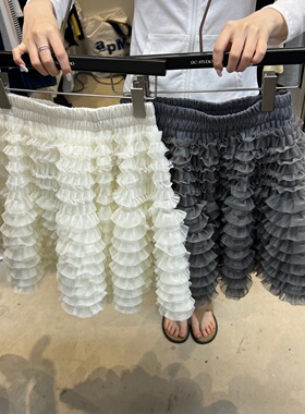 13C58239韩国网纱设计感蓬蓬裙半身裙女