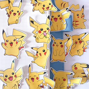 手帐贴纸套装皮卡丘可爱少女心一本创意表情包日记本儿童相册diy