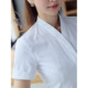 新南航空姐制服职业白衬衫 夏白 衬衣珠宝店工装 女短袖 空乘V领短袖