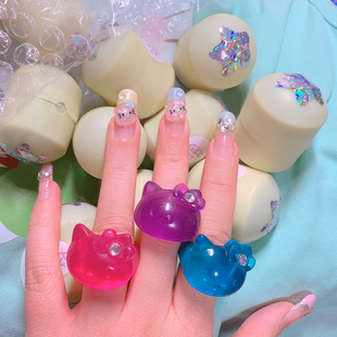 日版KT猫开口戒指童趣盲盒,孤品不选款