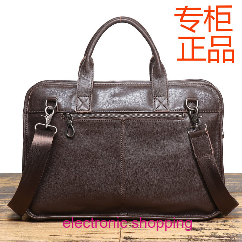 外贸新款男士真皮手提公文包头层牛皮单肩斜挎包大容量电脑包男包,箱包皮具/热销女包/男包,男士包袋,淘宝优惠券,粉丝福利购,淘宝优惠卷