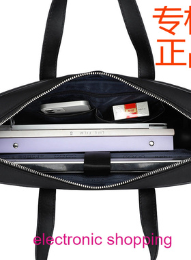 男士新款牛津布公文包大容量高级电脑包出差蓝色简约手提包商务男