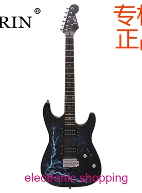 ㊣正品 IRIN全黑色霹雳电吉他 黑色黑护板电吉他送大礼包乐器批发