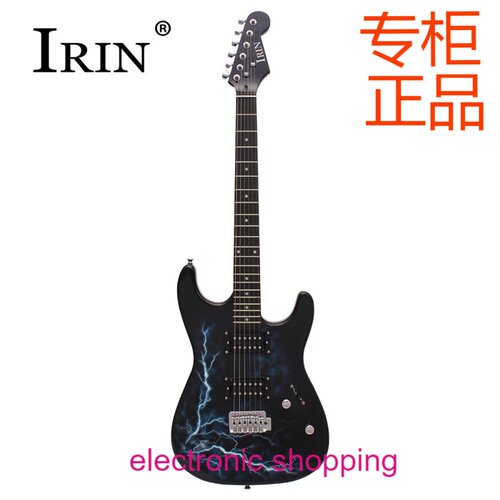 正品IRIN全黑色霹雳电吉他黑色黑
