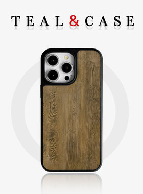 【TEAL】磨砂强磁吸防摔木纹高级感质感大孔手机壳中性复古格纹条纹适用于苹果12iphone16promax15plus13pro