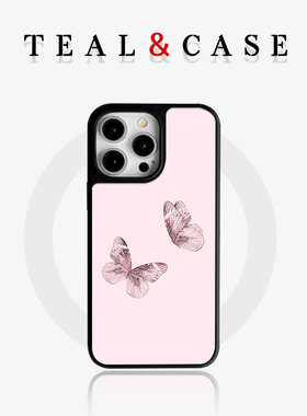 【TEAL】磨砂磁吸晶瓷手机壳粉色古早风千禧风巴洛克芭蕾风格纹条纹适用于苹果12iphone16promax15plus13pro