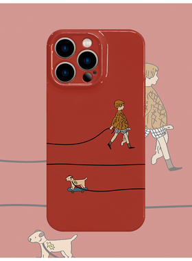 红色新年新款菲林手机壳亮面适用苹果16promaxiphoneOPPORENO10PROFINDX5PRO荣耀MAGIC4PROVIVOX200IQOONEO6