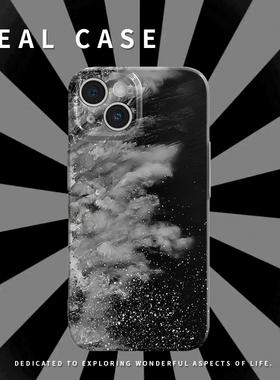 高级感黑色喷墨菲林手机软壳适用苹果16promaxiphoneOPPORENO10PROFINDX5PRO荣耀MAGIC4PROVIVOX200IQOONEO6