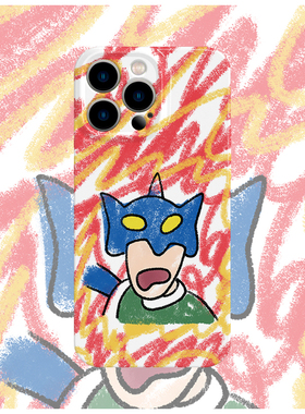 动感超人涂鸦~菲林手机壳亮面适用苹果16promaxiphoneOPPORENO10PROFINDX5PRO荣耀MAGIC4PROVIVOX200IQOONEO6