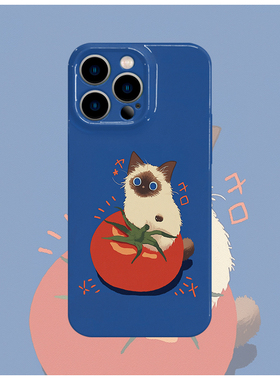 原创图案暹罗番茄可爱手机壳适用苹果16promaxiphoneOPPORENO10PROFINDX5PRO荣耀MAGIC4PROVIVOX200IQOONEO6