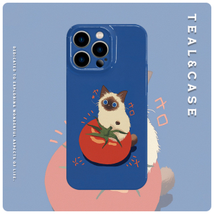 原创图案暹罗番茄可爱手机壳适用苹果16promaxiphoneOPPORENO10PROFINDX5PRO荣耀MAGIC4PROVIVOX200IQOONEO6
