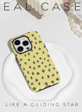 黄色碎花适用iphone15promax苹果14小清新款13全包mini防摔xr创意韩系ins风小众高级感12菲林8plus11手机壳女