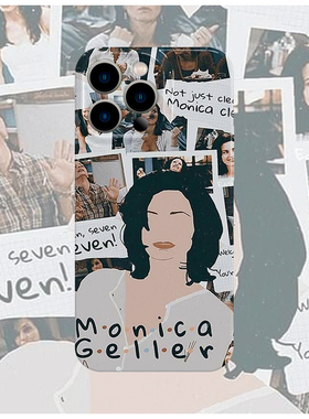 老友记莫妮卡菲林手机壳亮面适用苹果16promaxiphoneOPPORENO10PROFINDX5PRO荣耀MAGIC4PROVIVOX200IQOONEO6