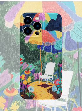 原创图案热带椅亮面手机软壳适用苹果16promaxiphoneOPPORENO10PROFINDX5PRO荣耀MAGIC4PROVIVOX200IQOONEO6