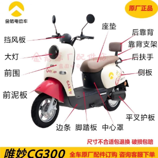 金箭电瓶车唯妙CG300外壳原厂电动车塑料件订购前围面板原装前脸