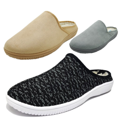 41-44码男士棉拖鞋加绒简约北欧冬季毛毛鞋不塌底不渗水软底加厚