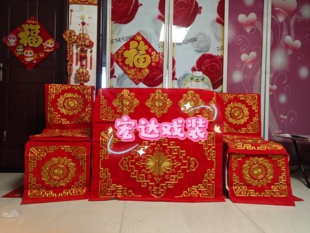 戏剧服装正龙戏装全龙好绉桌椅披一桌四椅全金桌椅披