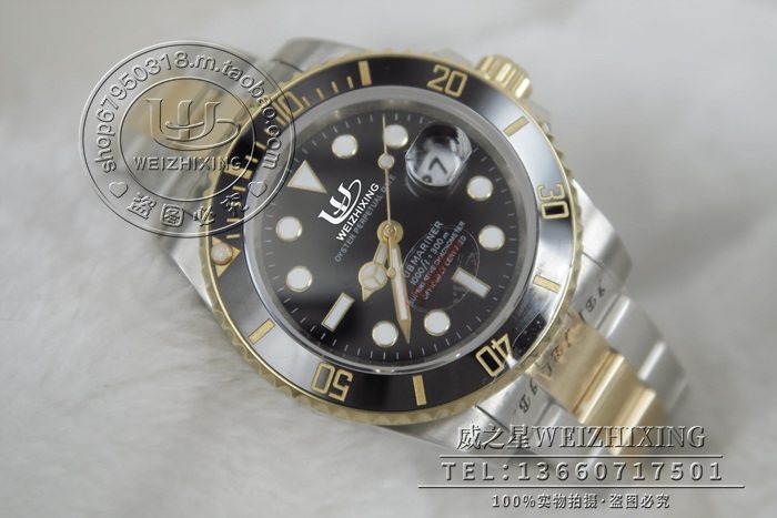 潜航者腕表机械表116613LN间金